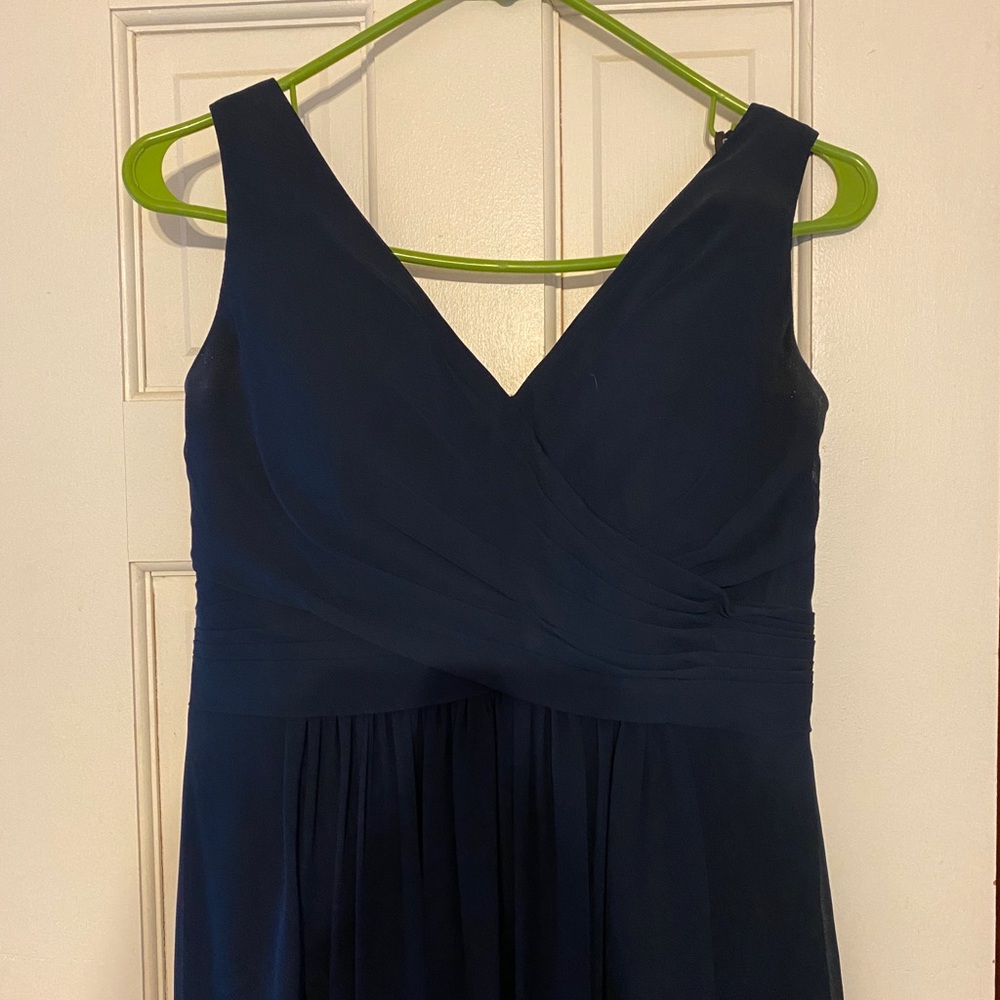 Bill Levkoff, long bridesmaid dress. Worn once, not altered. Navy
